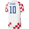 Croatie Soccer Jersey 2024 Euro Cup 2024 Croatie National Team 24 25 Football Shirt Kit Kid Kit Home White Away Blue Men Uniform Modric Kovacic Pasalic Perisic