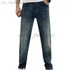 Heren jeans ontwerper herfst/winter nieuwe jeans modemerk klein rechte poot slank fit elastische washigh -end licht luxe herenverdiking nn78626