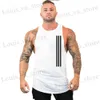 Men's T-Shirts Summer New Mens Brand Sports Tank Cotton Slveless Vest Mens Gym Running Equipment Training Muscle Sports Breathable T-shirt T240419