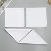 40cm Cotton White Handkerchief Soft Sweat Absorption Women Men Square Handkerchief Pure Color DIY Blank handkerchief Christmas Gift LT935