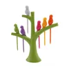 Dinnerware Stays Tree e Bird em forma de pássaro palito de fruta de fruta (verde)