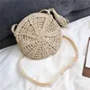 Worek eleganckie Tassel Beach Crossbody Torby Kobiety pusta słoma moda okrągły okrąg ratanowy dla femme