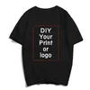 Anpassad tryckt mode t-shirt harajuku kvinnor topp diy your like po eller vit t-shirt mode anpassad kvinnlig topp tshirt 240419