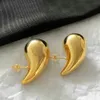 Boucles d'oreilles en or plaqué Gold dupes pour les femmes Louce lisse en métal d'eau cerceau d'oreilles Luxury Bijoux de bijoux à la mode Gift 240419