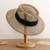 Ball Caps damskie oddychająca czapka słoneczna moda pusta vintage słomka ręcznie dzianina letnia hat heaste hat 2022