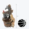 Garden Decorations 2024 3 Tiered Puppies And Water Pump Resin Outdoor Fountains Waterfalls With LED Light