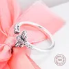 Cluster Rings 925 Sterling Silver Sparkling Dragonfly Open For Women Fashion Jewelry Wedding Statement Ring Party Bague Wholesale