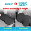 2 In 1 Car Seat Cushion Memory Foam Small Waist Pillow Health Protection Breathable Hip Increase Accessories 240411