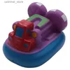 サンドプレイウォーターファン6pcバスおもちゃフローティングボートおもちゃベイビーソフトバスタイムおもちゃ浴槽プール水玩具とソフトバスおもちゃ幼児用L416
