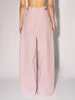 Women's Jeans Designer Retro Pink Sexy Double-waisted High-waisted 2024 Summer Fashion Luxury All-match Wide-leg Pants