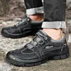 Casual Shoes Men Leather Fashion Sneakers Hiking Non-Slip Hard-Wearing