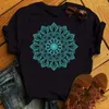 T-shirts pour femmes Maycaur Mandala Shirt imprimé floral T-shirt de mode décontractée