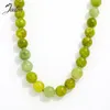 Chaines Joolim Bijoux en gros designer polyvalent Place Summer Fashion Green Stone Natural Stone In colorée Collier pour femmes