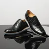 Zapatos de vestir Phenkang Men genuino alligador de cuero plataforma de patrón de cocodrilo Oxford Brogues Brogues Boda para