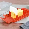 Storage Bottles Plastic Butter Slicing And Case Keeper With Sealed Lid Cheese Presevation Container Slicer Red