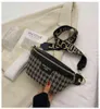 Houndstooth Plaid Women Sac Toile et Pu Pack Femelle Fanny Ladies Large Srap Crossbody Corboda Tended Brand 2205271615179