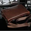 Taschen Herren Business Office Aktentasche Wasserdichte PU Leder Messenger Bag Frauen Vintage Solid Umhängetasche Mann Akte Crossbody Taschen