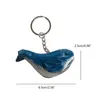 Schlüsselanhänger mit Handgeschnitzer Wale Schlüsselbund kreativ hölzerne niedliche Auto -Taschenschlüsselringhängehänge. Charmantes Paar Geschenkgroßhandel
