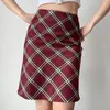 Rokken go girl zelfgemaakte mode preppy stijl retro geruite rok dames a-line hoge taille knie-lengte schede