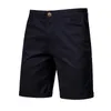 Heren shorts Spring Summer Cargo Pants voor man elastische taille sportschool met buitensporten multi -pocket ritssluiting