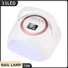 Nageltorkar 72W UV LED -lampa för naglar torklampa bärbar med automatisk sensor lämplig för alla gelprofessionella nagelutrustning verktyg y240419g9vh