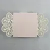 10 stycken White Spets Rose Gold Bowknot Wedding Invitation Card Laser Floral Pink Engagement Quinceanera Inbjudningar IC134 240419