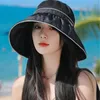 Bérets Houstable Fisherman Hat Fashion Anti UV Wide Brim Beach Cap Sun Visor Summer