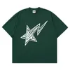 Männer T-Shirt 100% Baumwollstar Y2k Streetwear Übergroße koreanische Mode Harajuku Kurzarm Tee Print Grafik Ästhetische Kleidung 240418