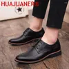 Casual Shoes Mens Oxford For Men Fashion Leather Formal Classic Black Retro Dress Lace-Up Elegantes Shoe