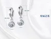 Boucles d'oreilles à goujons couleurs argentées Ball CZ Z pour femmes Bouangtes d'oreilles bijoux sterling ves6085