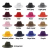 gemvie allmatch wide brim fedora hat for women solite color wool 펠트 남자 가을 겨울 파나마 블랙 옐로우 재즈 캡 240417