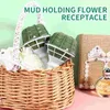 Dekorativa blommor Ramo de Flores Artificiales Plastic Flower Handle Bright Floral Holder Bouquet Holders Brud Support