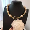 Модное ожерелье для женщины Big Pearl Crystal Countals Высококачественные дизайнерские украшения с фланелевой сумкой
