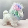 Dog Apparel Themed Pet Accessory Lion Hat Shape Cosplay Cute Cat Wigs For Halloween Parties Festive Costumes Small