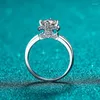 Pierścienie klastra luksusowy platyna 1 pierścionek z diamentem moissanite dla kobiet koronny pt950 moda biżuteria prezent urodzinowy kamień