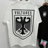 T-shirts voor heren 24SS Summer Vultures T-shirts katoen dubbele adelaar kop afdrukken korte sle toppen modestraat casual losse t-shirt j240419