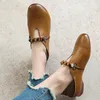 Casual schoenen Koznoy 1,5 cm vrouwelijke flats etnische sandalen luxe zacht opgeloste oxfords square teen ademende koe echte lederen zomer