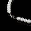 Chokers Collier de perle classique blanc élégant de 7,5 mm de diamètre pour femmes colliers de banquet adolescents hommes 2022