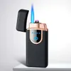 New Touch-sensitive Without Gas-electric Hybrid Windproof Lighter, Power Display, Butane Without Gas, Metal Electronic Cigarette Lighter