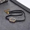 Bijoux de luxe Chokers Designer Alphabet Black Rope Collier importé Simulation Diamond Perle Counter Coisses MATÉRICAUX COOS