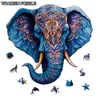 3D Puzzles Puzzle Wooden Elephant Creative Gift Wrap Adult Children Difficult Decompression Animal Irregular Puzzle Toy 240419