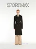 Manteau de luxe Cachemire Coat Designer Coat Womens Wool Blend Metter Sportmaxs 2024 Printemps / été Nouveau produit Femme Double Butte Bouton Coton Wool