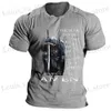 Men's T-Shirts Vintage T-Shirt MenS 3D Knight Print T Shirt Summer Strt Hip Hop Oversized Short Slve Tops Ts Shirt Man Clothing Camiseta T240419