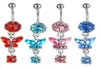 D0491 4 Farben Aquacolor Bowknotstil Bauchnabel Ring Navel Rings Körper Piercing Schmuck Dangle Accessoires Mode Charm 207653871