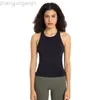 Desginer Als Yoga Aloe Top Shirt Clothe Short Woman Spring/summer New Tank Womens High Elastic Nude Sports Fitness Suit Slim Fit Thin Sleeveless Top