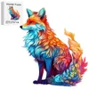 3D Puzzles Fox Wood Puzzle for Jigsaw Lovers Animal Shape Pieces Stress Lindres Toys Christmas Birthday Present Home Decor Family Games 240419