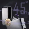 Rotating Light Windproof Pulse Dual Arc Metal Electric Lighter LED Power Display USB Quick Charge Portable Lighter Unusual Gift