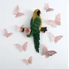 12pcs Moda 3d Hollow Butterfly Creative Wall Stick para adesivos DIY Decorações de arte modernas Presente 240410