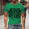 Herr t-shirts män mode t shirt rolig jesus förändrade mitt liv fråga mig hur brev tryck t-shirt kristen Jesus grafisk t-shirt unisex casual t240419