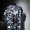 Męskie koszule T-shirty Mężczyźni Mężczyzny Duży rozmiar 10xl tops tees Summer Hip Hop Casual Animal Graffiti Plus 9xl10xl Ubrania workowate